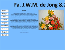 Tablet Screenshot of kwekerijdejong.nl